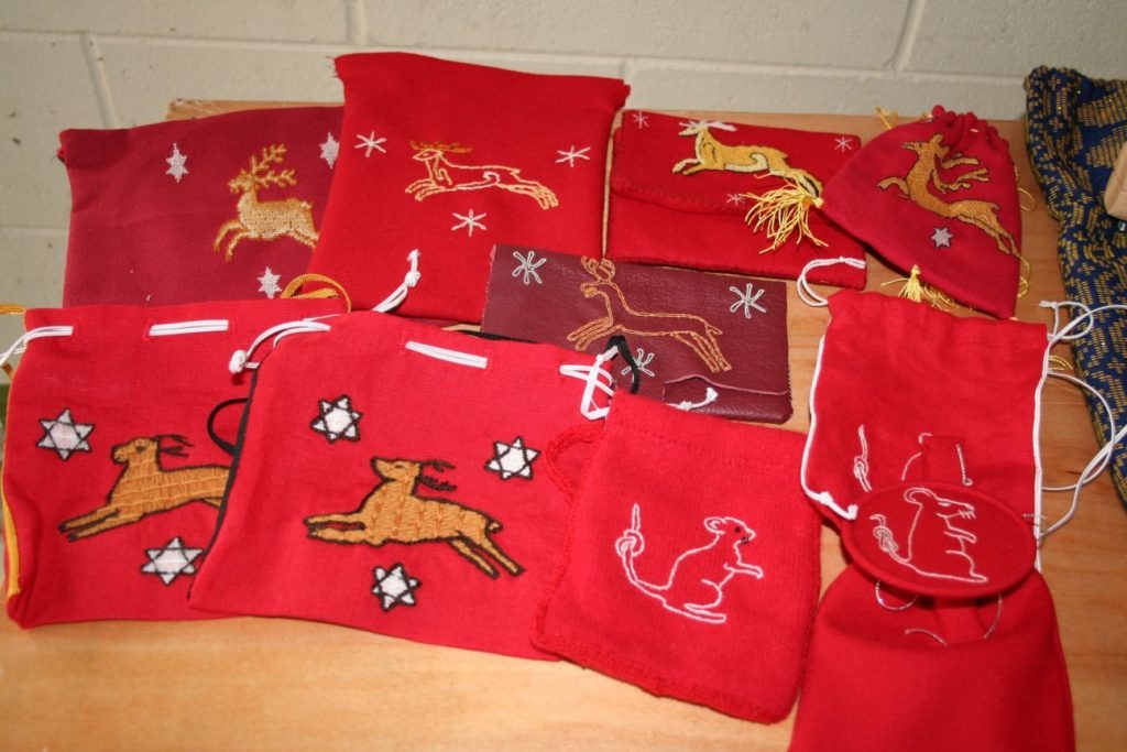 Display of pouches